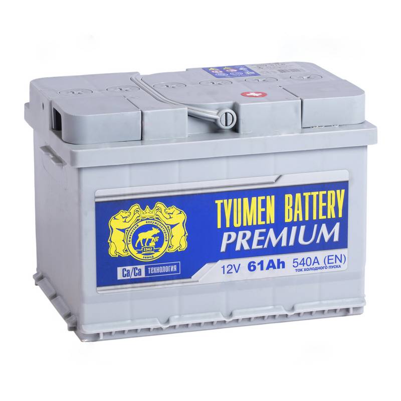 Аккумулятор автомобильный Тюмень Premium 61 Ач (п.п.)